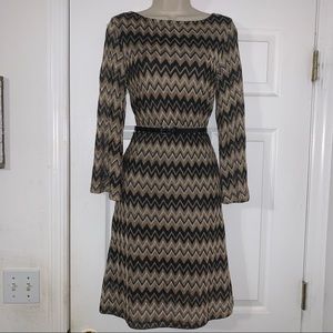 Sharagano Chevron Stripped Dress